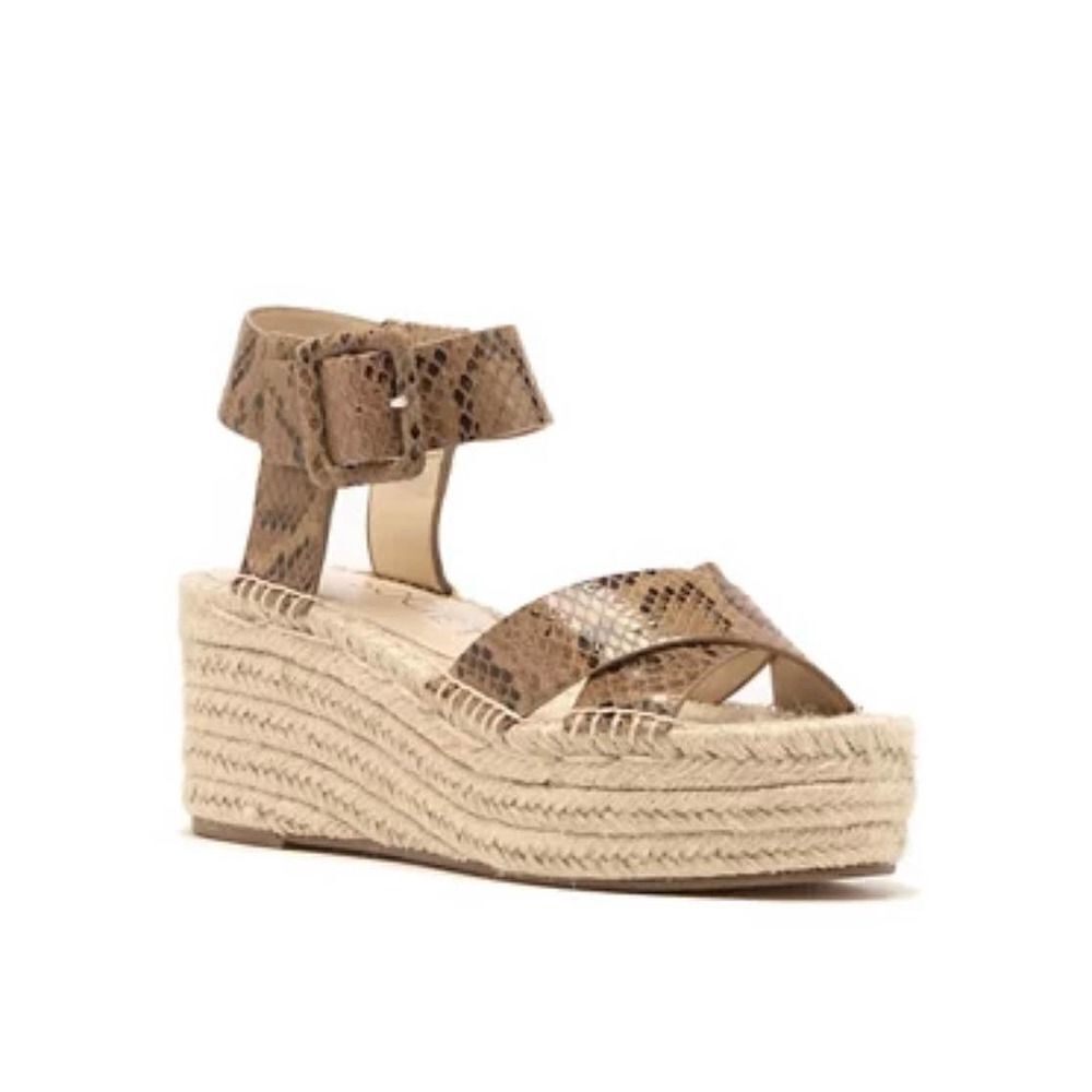 Sole Society Audrina Snake Print Espadrille Platform Sandals Size 11